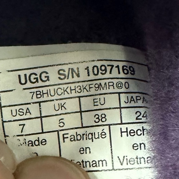 Ugg Womens Yeah Slides Purple Green Fluff Slingback Sandals Slippers Size 7 - Picture 8 of 8